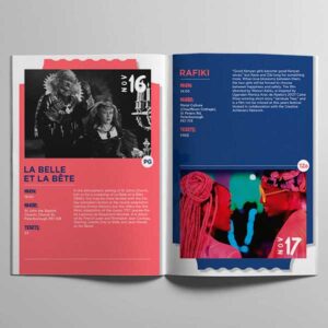 Gateway film festival Peterborough branding logo design with posters and programme by Paper Rhino