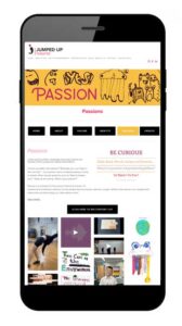 Right Here Right Now Workshop for Jumped Up Theatre. Young people branding logo online gallery with bespoke headers